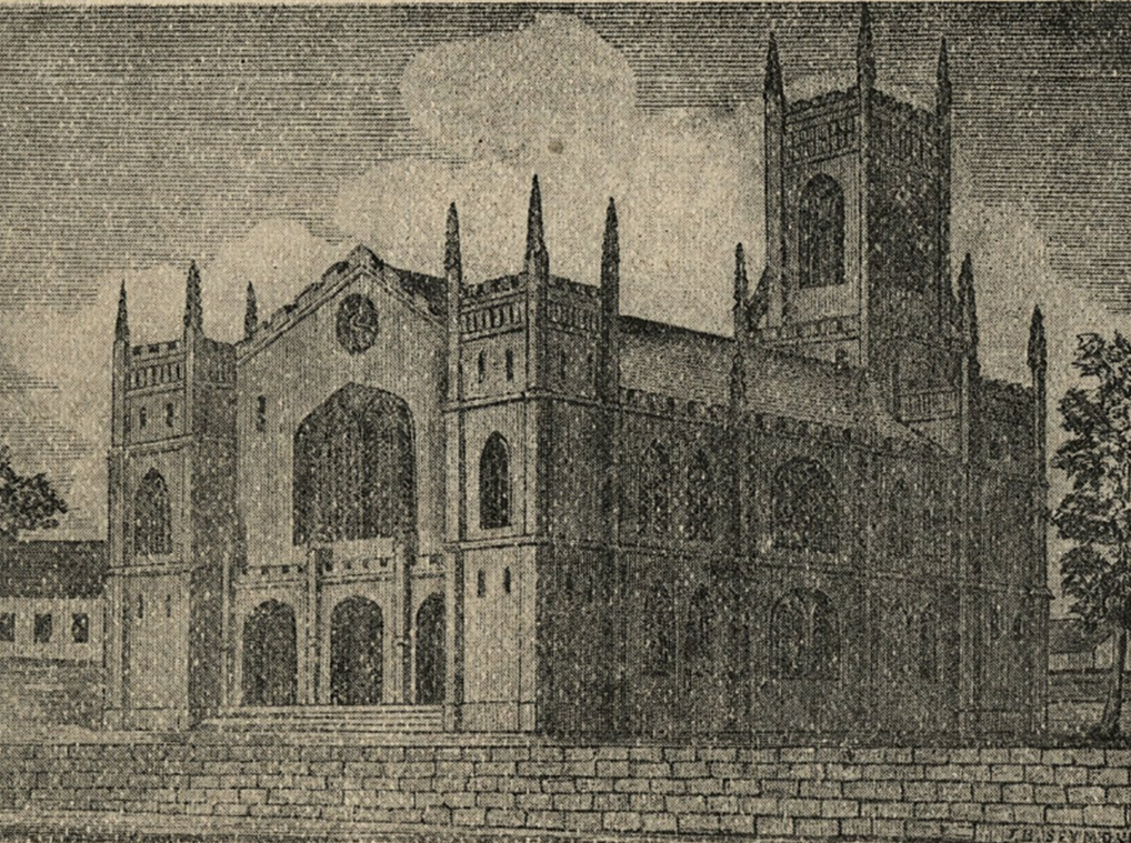An illustration of the Old Trinity Protestant Episcopal Church
